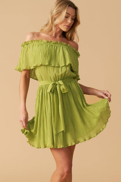 JUST ONE MORE WOVEN MINI DRESS Flying Tomato