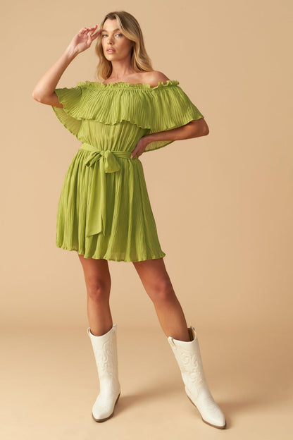 JUST ONE MORE WOVEN MINI DRESS Flying Tomato