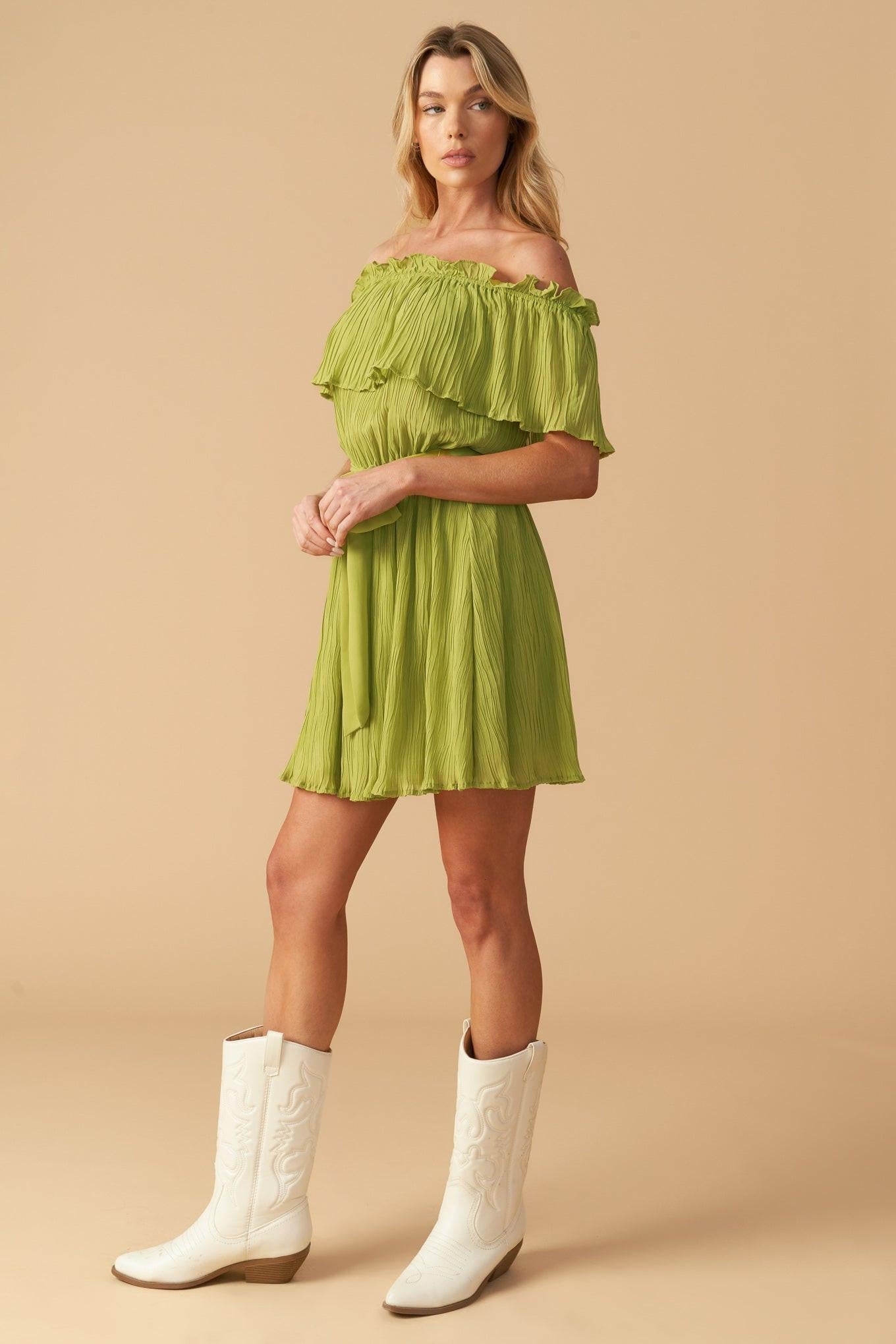 JUST ONE MORE WOVEN MINI DRESS Flying Tomato