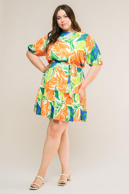 LISTEN TO THE MUSIC WOVEN MINI DRESS Flying Tomato