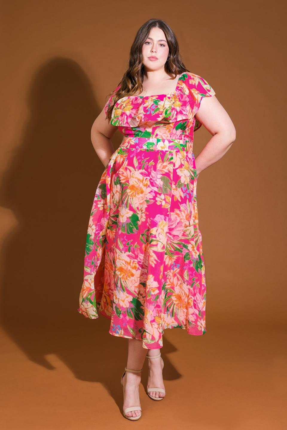 HAPPIEST HERE WOVEN MIDI DRESS Flying Tomato