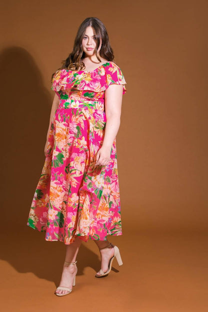 HAPPIEST HERE WOVEN MIDI DRESS Flying Tomato