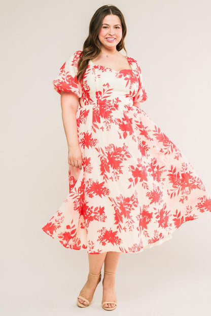 SUCCESSFULLY CUTE WOVEN MIDI DRESS Flying Tomato