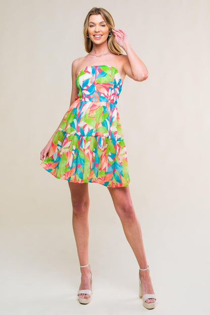 PRISTINE PRESENCE WOVEN MINI DRESS Flying Tomato
