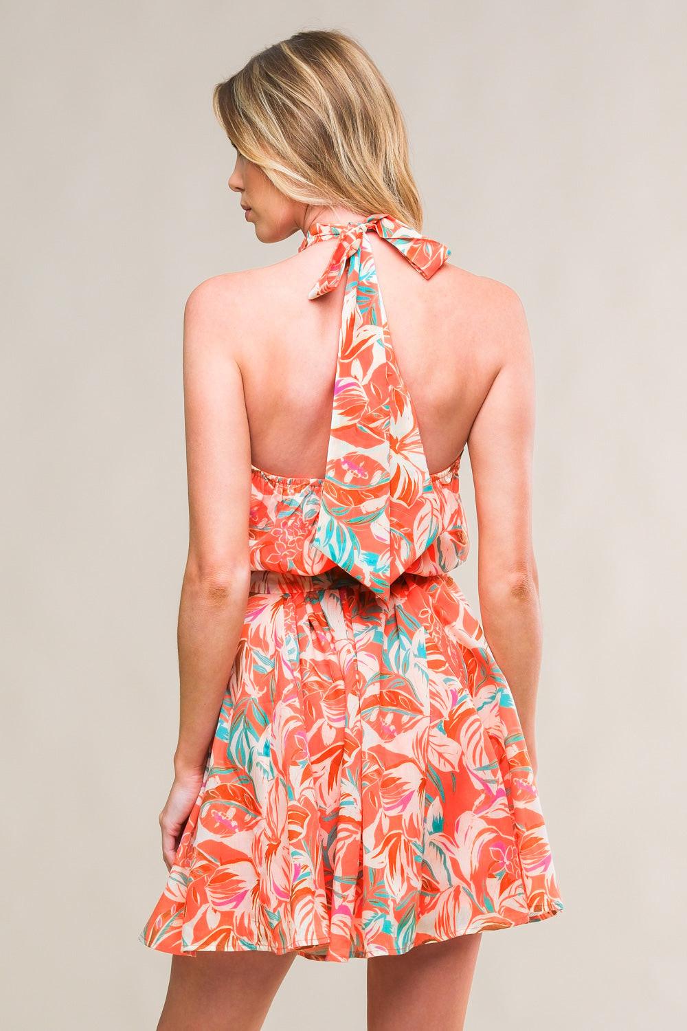 SUNNY LOVELINESSWOVEN MINI DRESS Flying Tomato