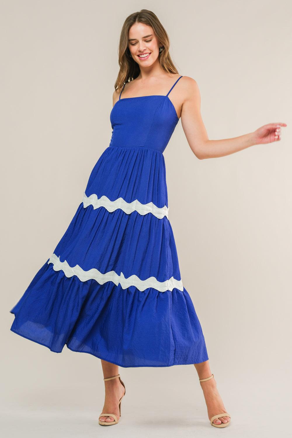 SUMMER SPRITZ WOVEN MIDI DRESS Flying Tomato