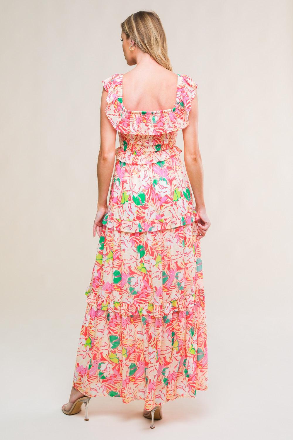 RELAXED CHARM WOVEN MIDI DRESS Flying Tomato