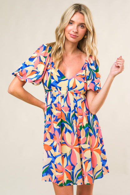 STATE OF BLISS WOVEN MINI DRESS Flying Tomato