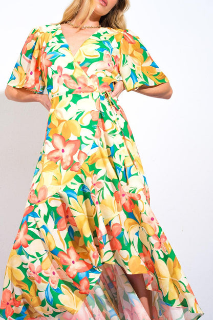 ELABORATE CHARM WOVEN HI-LO DRESS Flying Tomato