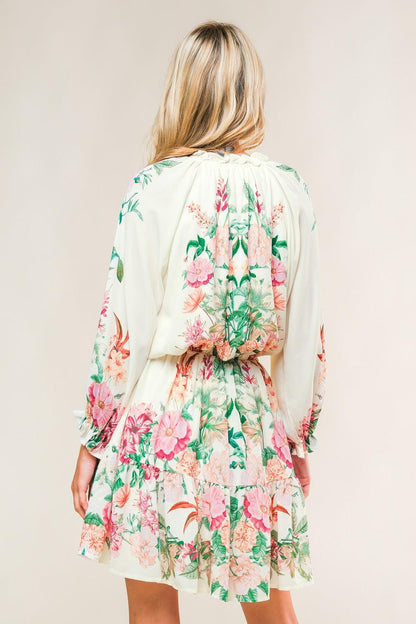 HAPPIEST HERE WOVEN MINI DRESS Flying Tomato