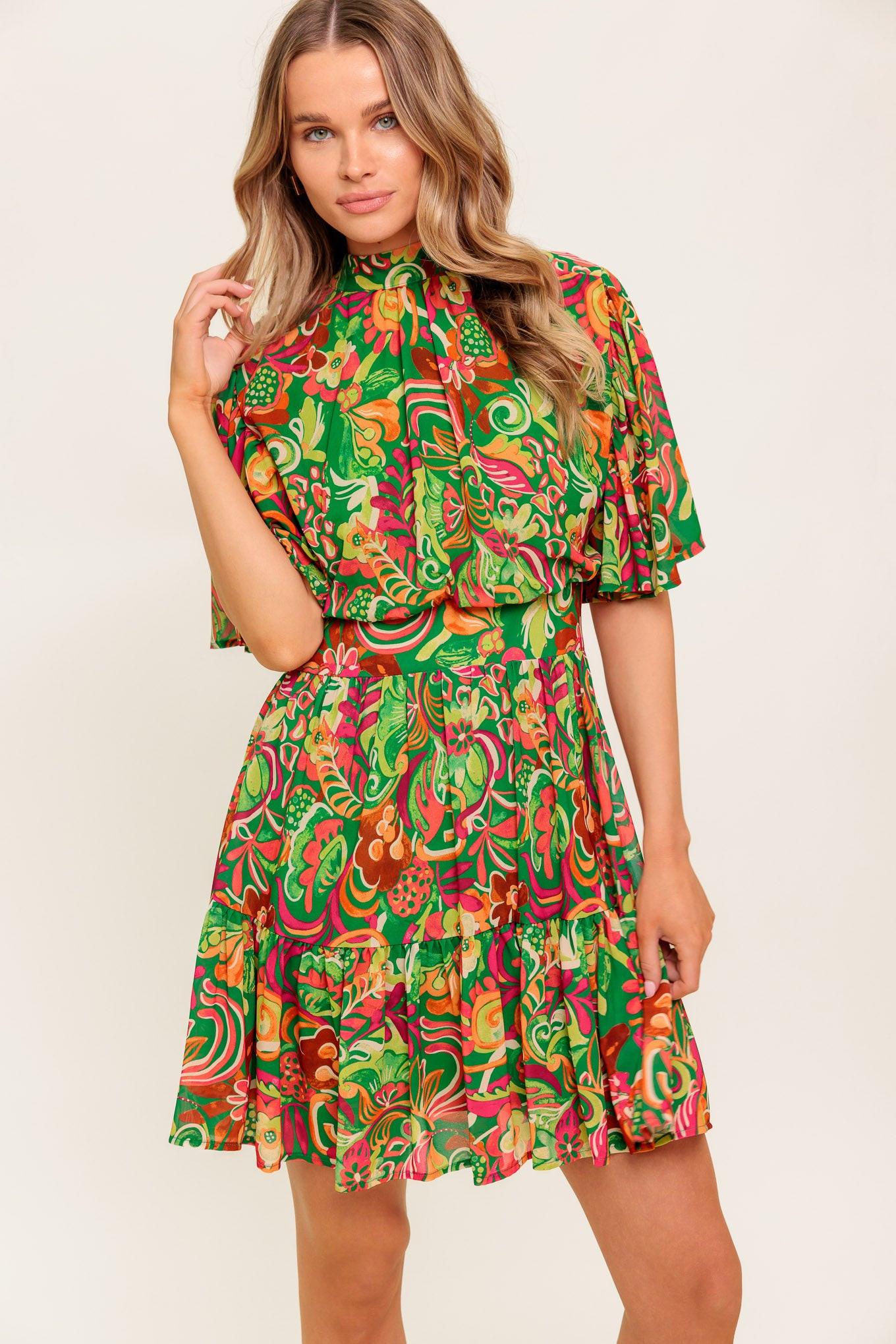 CLEAN AESTHETIC WOVEN MINI DRESS Flying Tomato