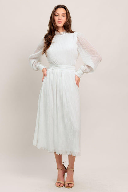FOREVER WAITING WOVEN MIDI DRESS Flying Tomato