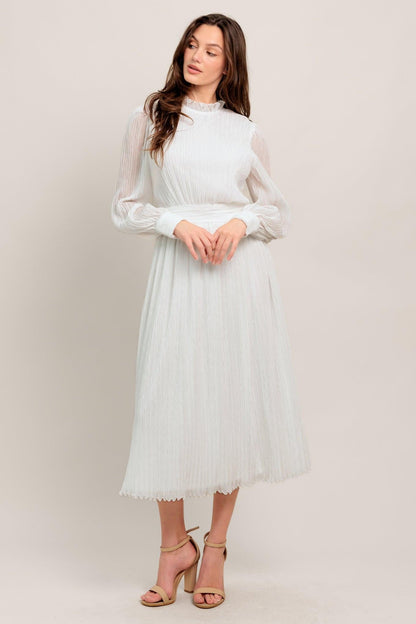 FOREVER WAITING WOVEN MIDI DRESS Flying Tomato