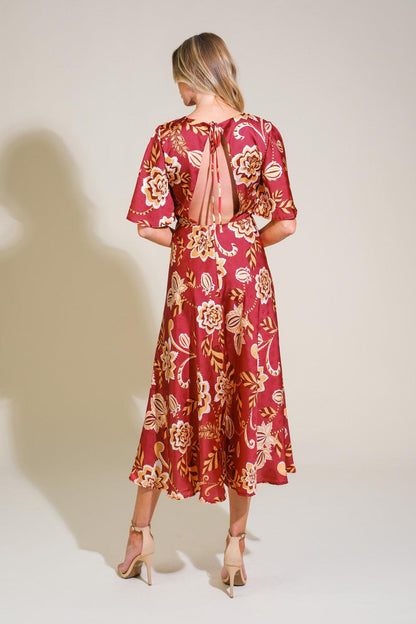 TOTAL FRILL WOVEN MIDI DRESS Flying Tomato