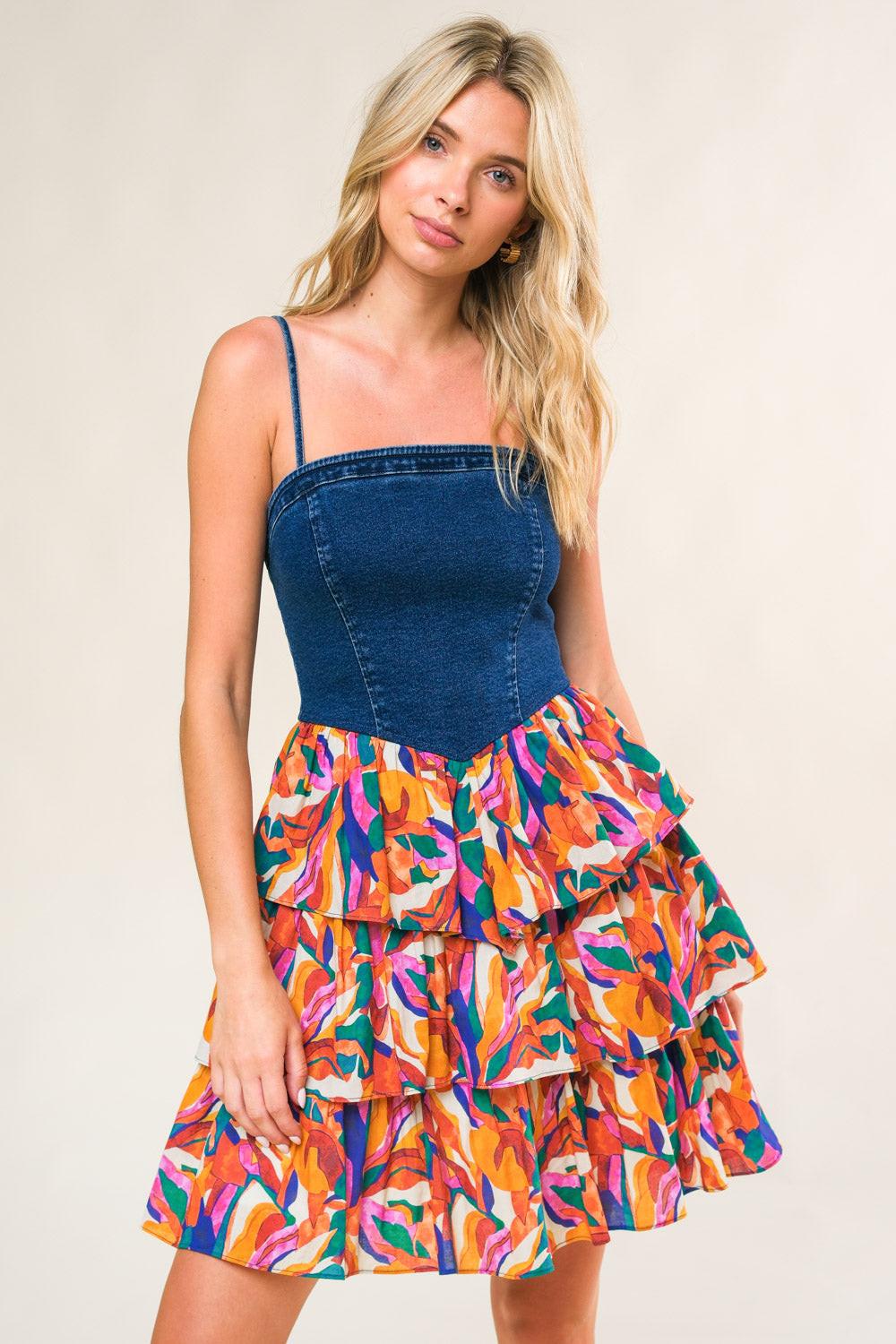 LACED IN LOVE WOVEN MINI DRESS Flying Tomato