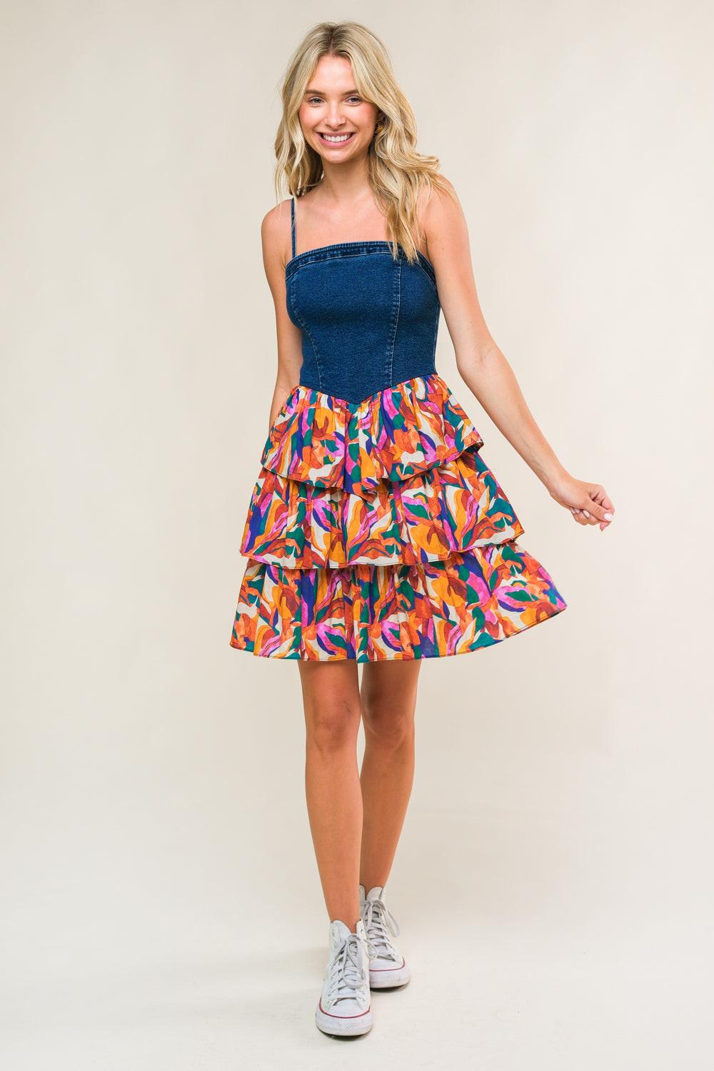 LACED IN LOVE WOVEN MINI DRESS Flying Tomato
