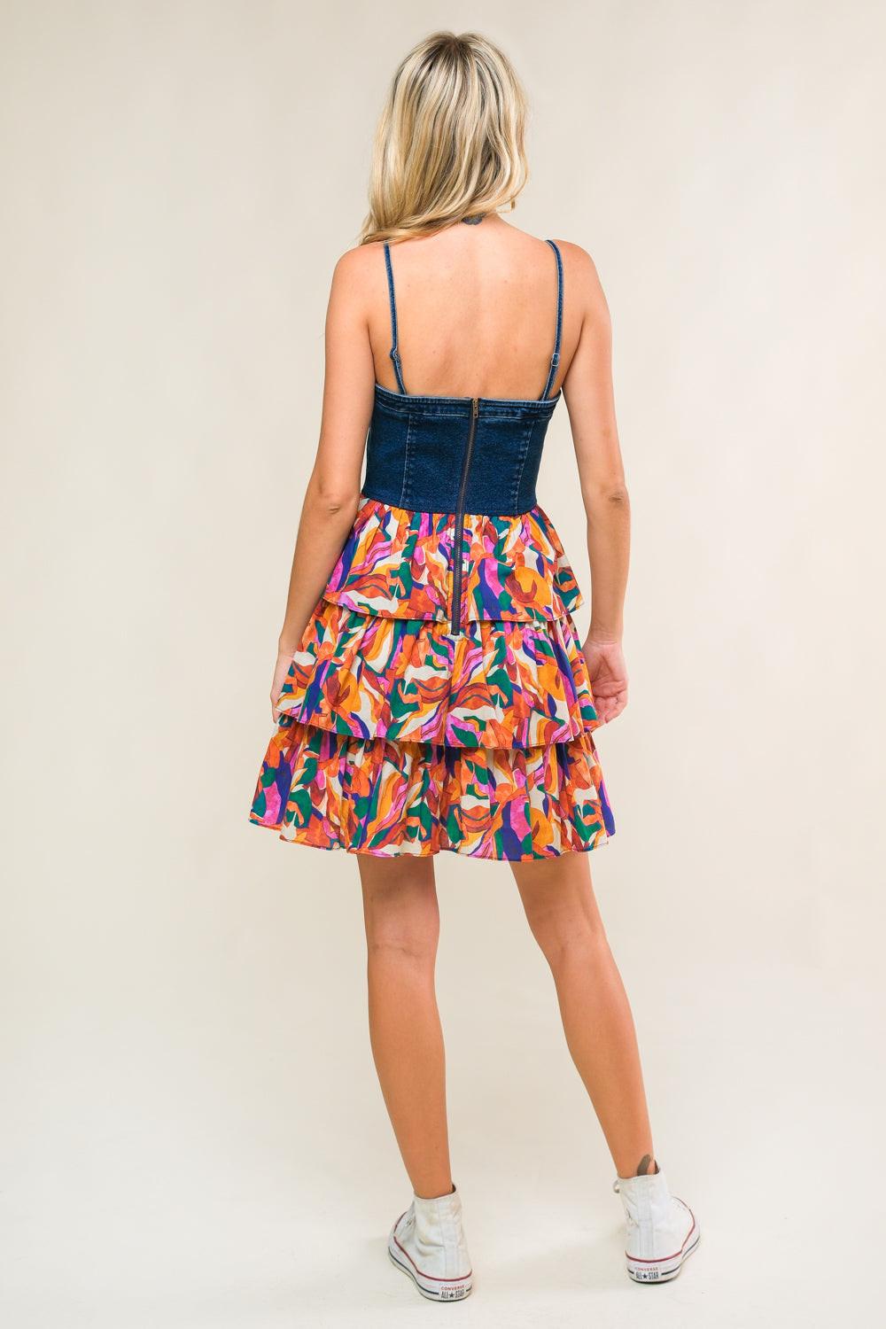 LACED IN LOVE WOVEN MINI DRESS Flying Tomato
