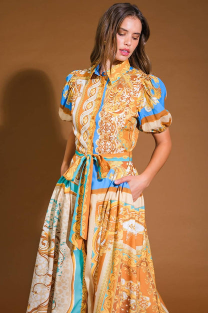 UNBELIEVABLY LOVELY WOVEN MIDI DRESS Flying Tomato