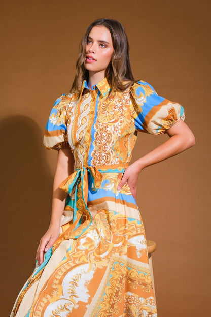 UNBELIEVABLY LOVELY WOVEN MIDI DRESS Flying Tomato