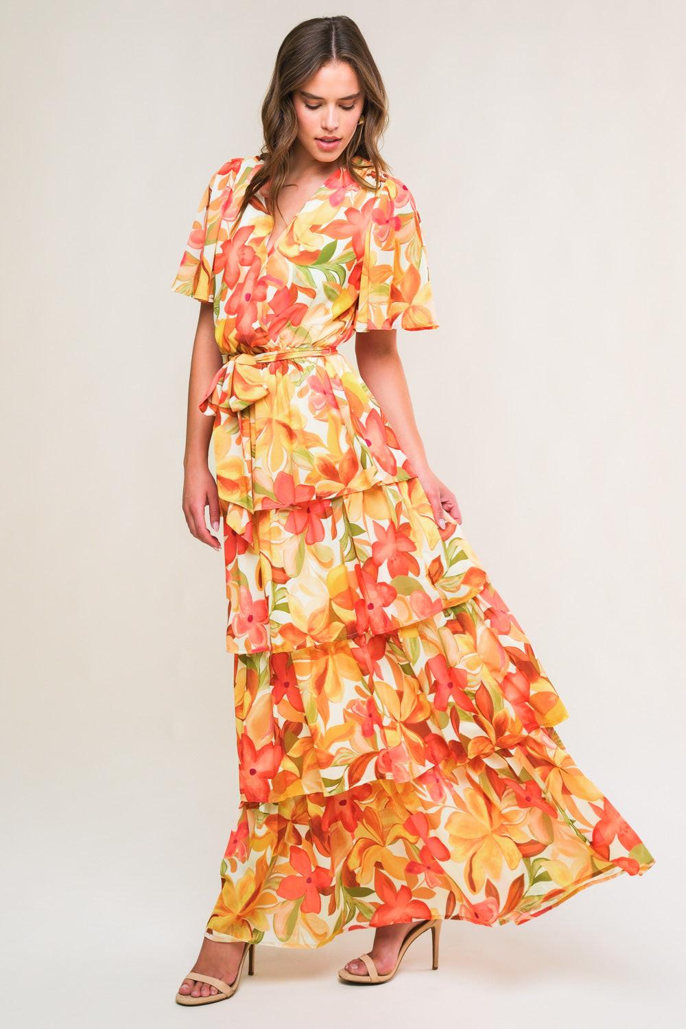 CONSISTENTLY CONFIDENT WOVEN MIDI DRESS Flying Tomato