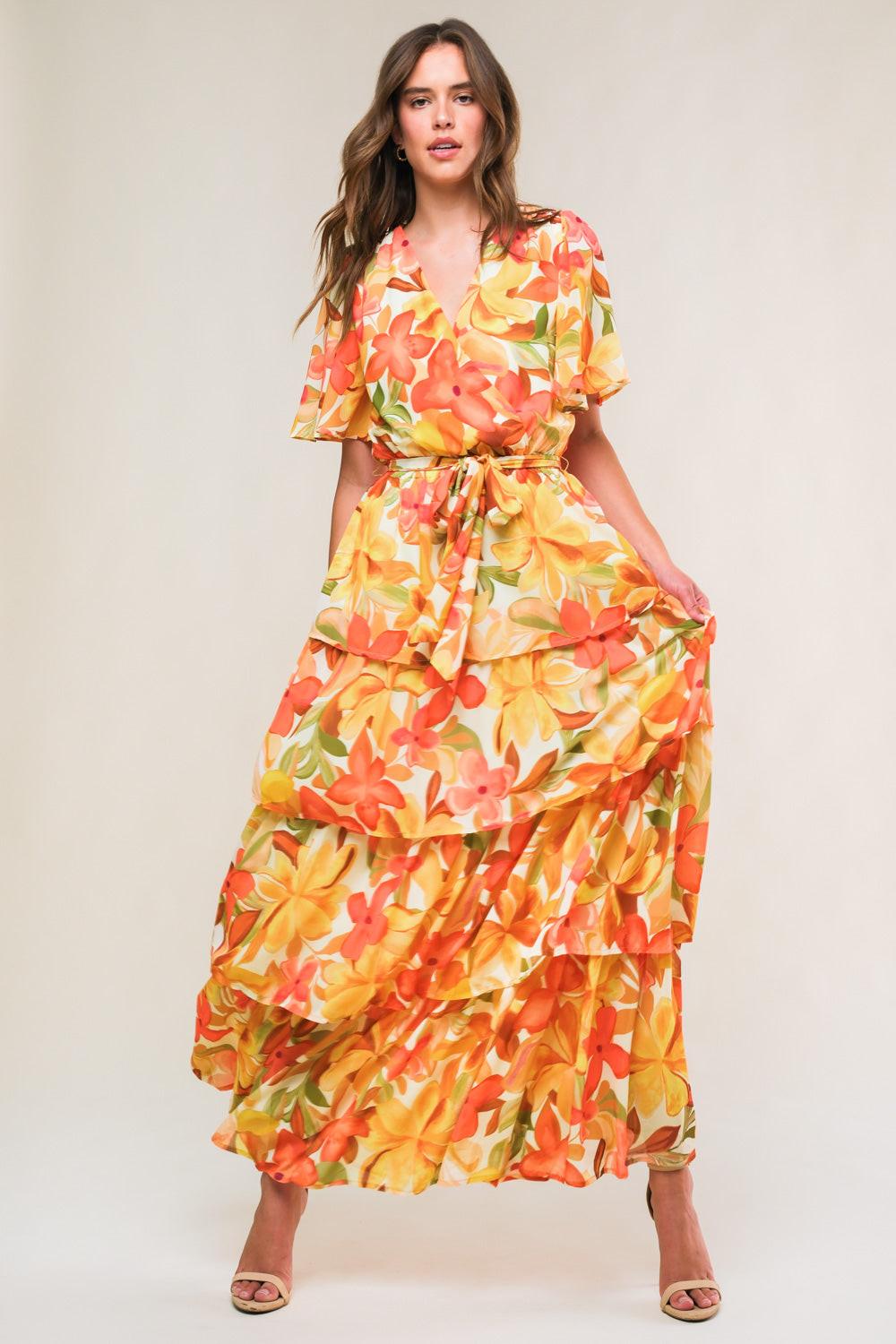 CONSISTENTLY CONFIDENT WOVEN MIDI DRESS Flying Tomato