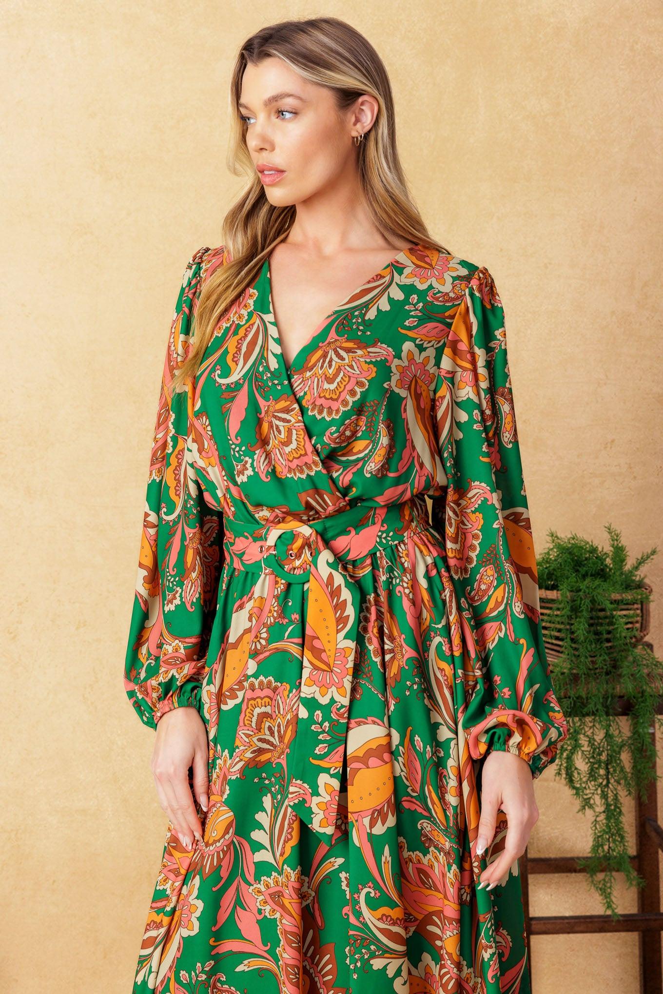 SUNNYSIDE FLORALS WOVEN MIDI DRESS Flying Tomato