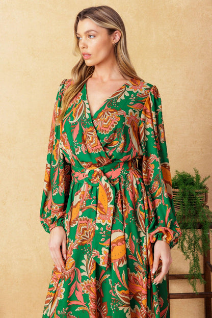 SUNNYSIDE FLORALS WOVEN MIDI DRESS Flying Tomato