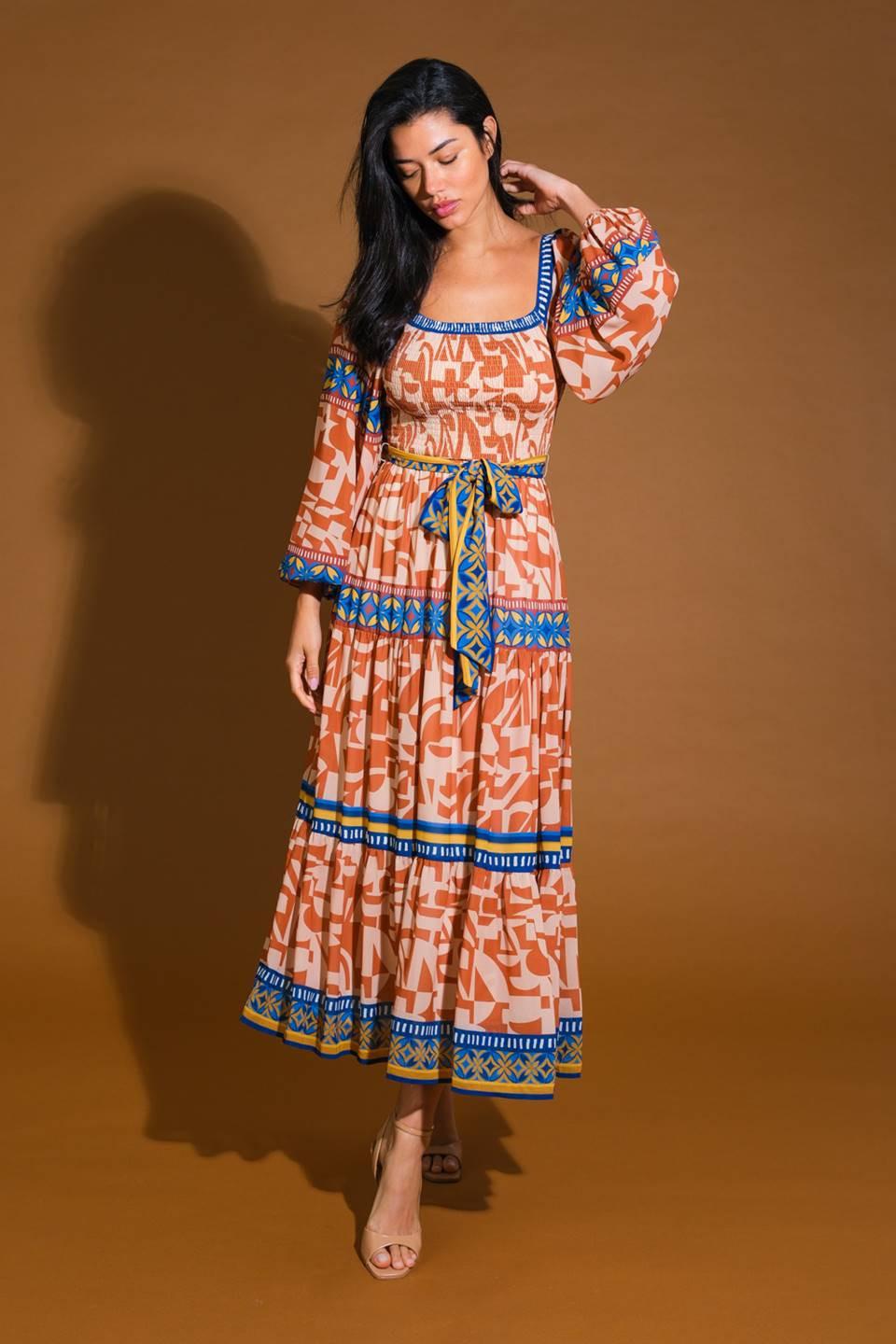 BITTER SWEET WOVEN MIDI DRESS Flying Tomato