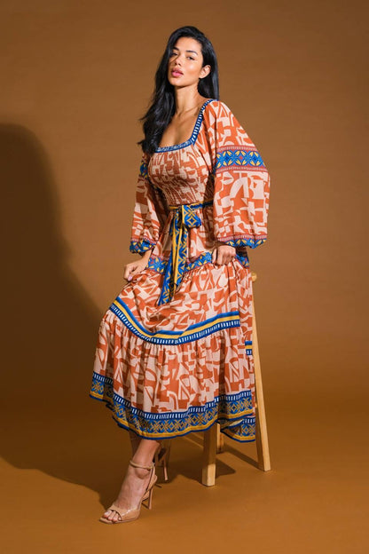 BITTER SWEET WOVEN MIDI DRESS Flying Tomato