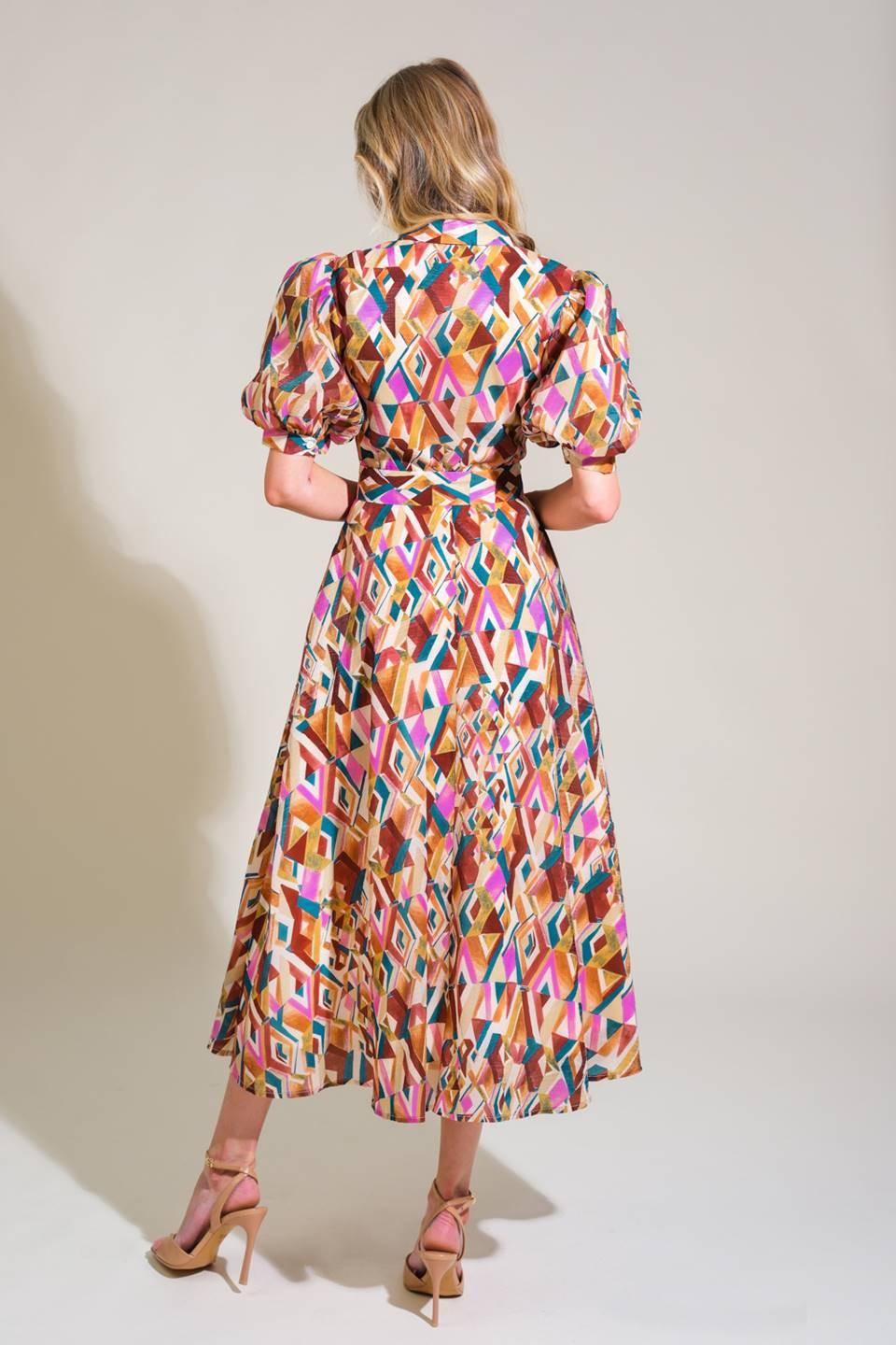 GARDEN HARMONY WOVEN MIDI DRESS Flying Tomato