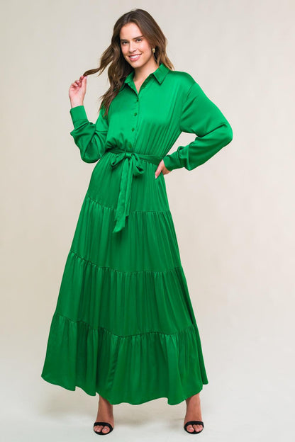 CHIC INTENT BRIGHT WOVEN MIDI DRESS Flying Tomato