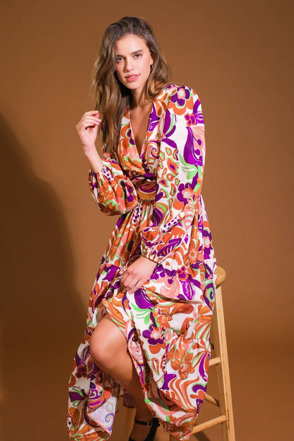 BLOSSOM BEAUTY WOVEN MIDI DRESS Flying Tomato