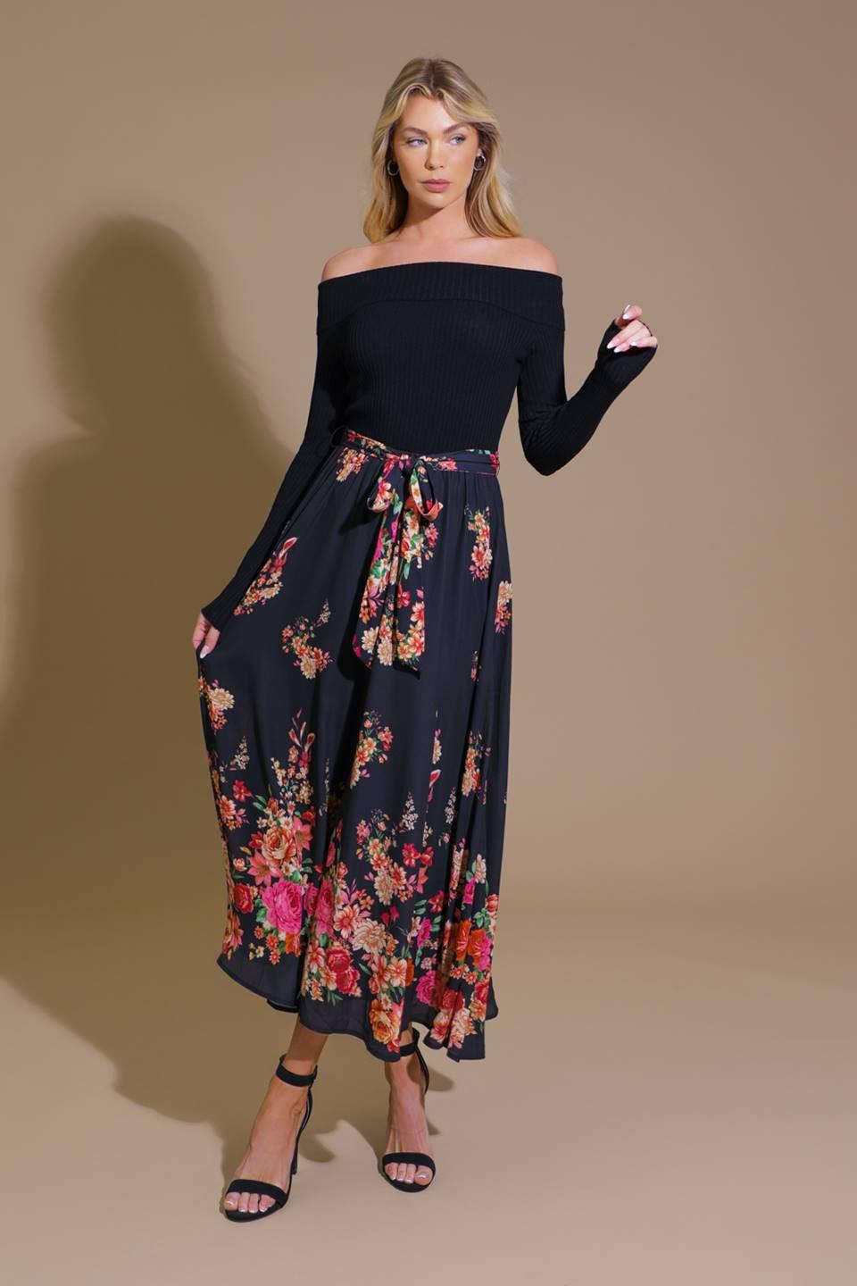 MORNING SONG SWEATER  WOVEN MIDI DRESS Flying Tomato