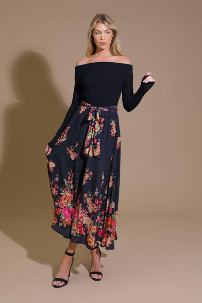 MORNING SONG SWEATER  WOVEN MIDI DRESS Flying Tomato