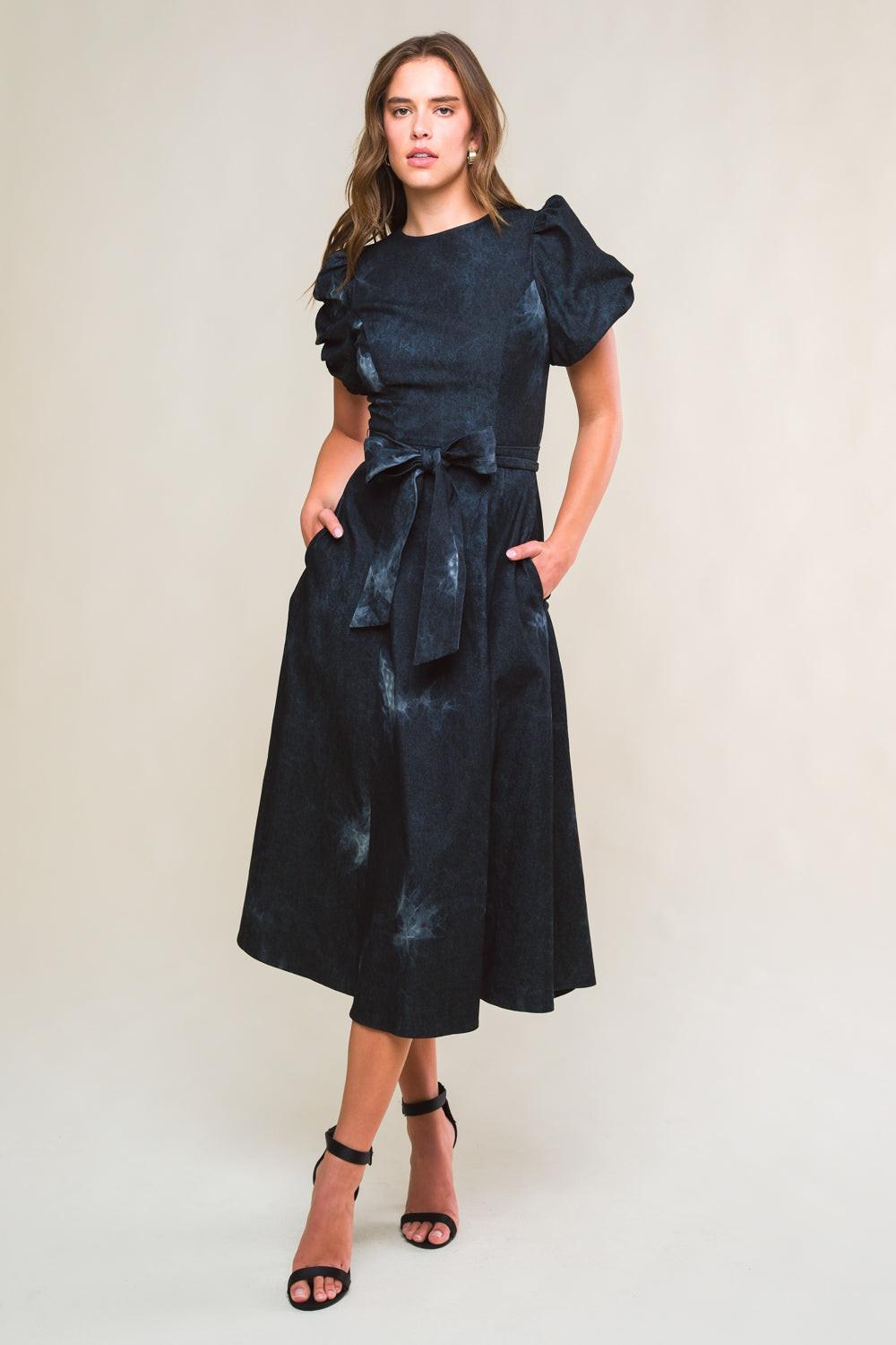 GARDEN GRACE TWILL MIDI DRESS Flying Tomato