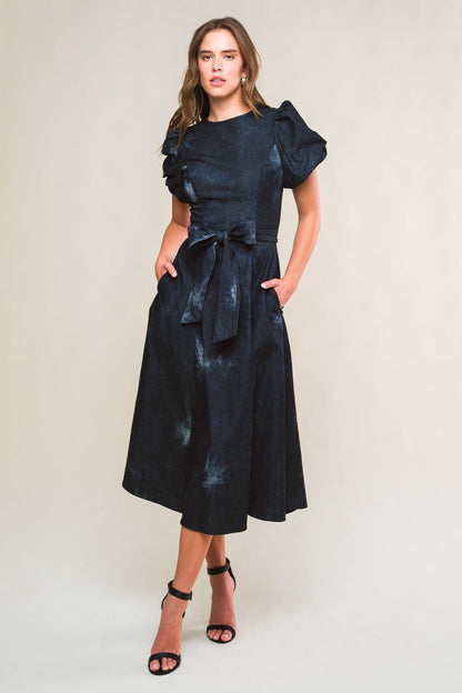 GARDEN GRACE TWILL MIDI DRESS Flying Tomato