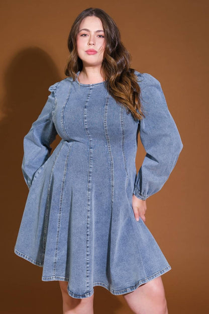YOUR SWEETIE DENIM MINI DRESS Flying Tomato