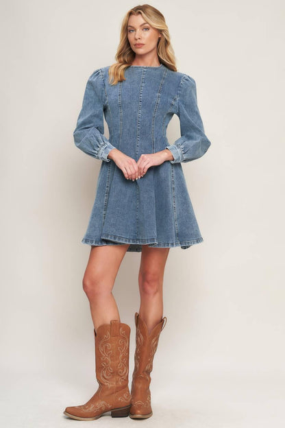 YOUR SWEETIE DENIM MINI DRESS Flying Tomato