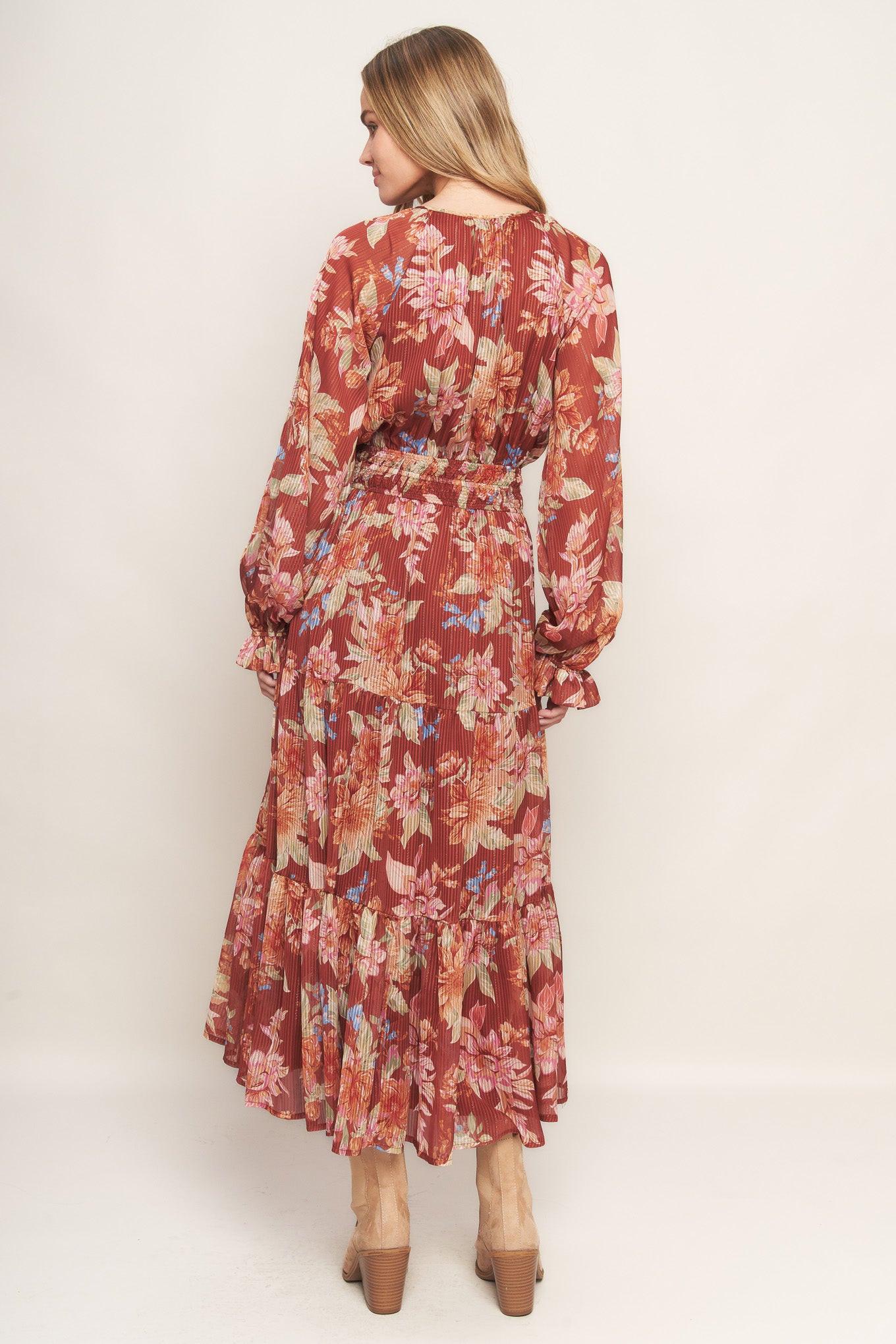 FOREST PARK WOVEN MIDI DRESS Flying Tomato