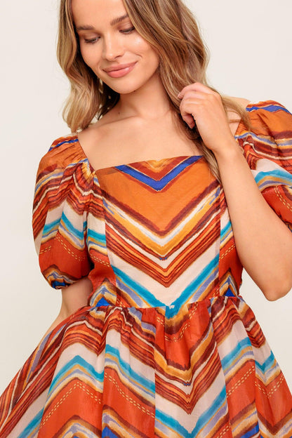 BRIGHT PERSONALITY WOVEN MIDI DRESS Flying Tomato