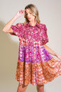 KEEP IT INTERESTING WOVEN MINI DRESS Flying Tomato