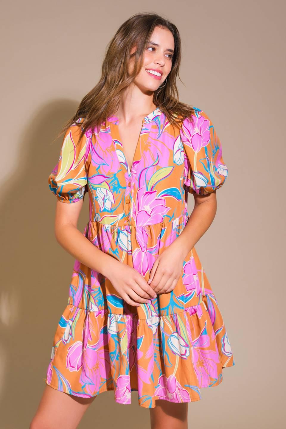 MOMENTOUS CUTENESS WOVEN MINI DRESS Flying Tomato
