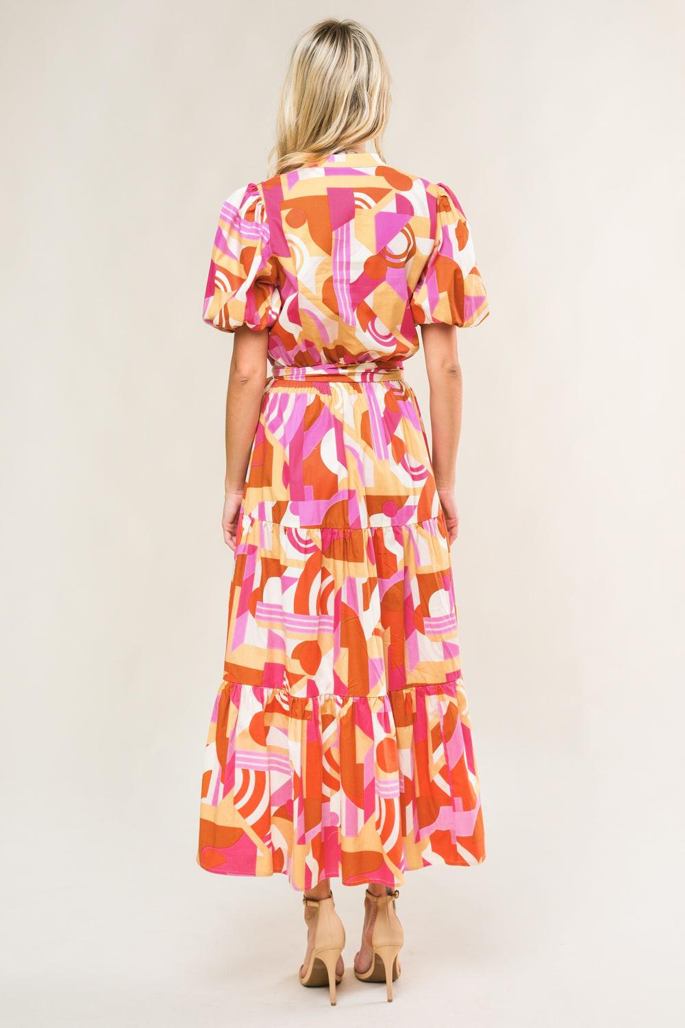 HARBOR POINT WOVEN MIDI DRESS Flying Tomato
