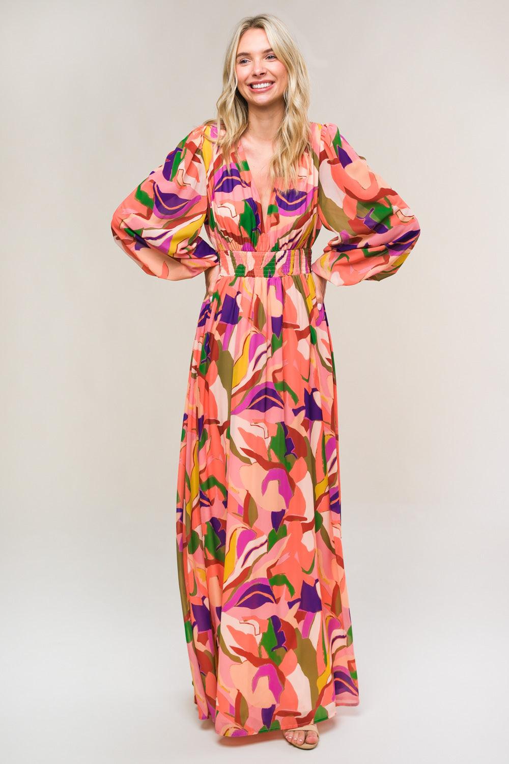OVER AND OVER WOVEN MAXI DRESS Flying Tomato