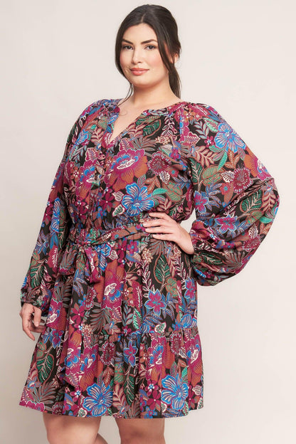FLORAL BLISS WOVEN MINI DRESS Flying Tomato