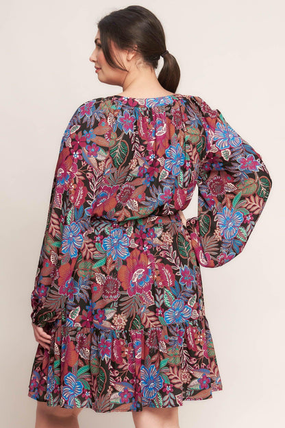 FLORAL BLISS WOVEN MINI DRESS Flying Tomato