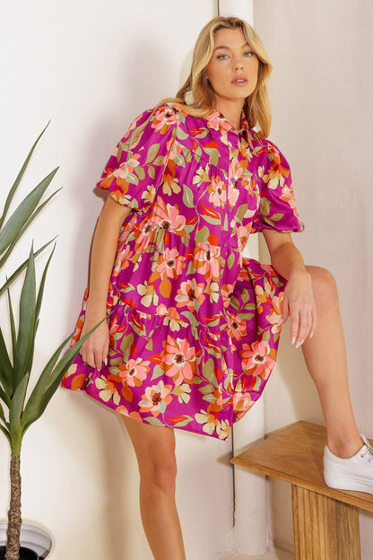 CONCEPTUALLY CHIC WOVEN MINI DRESS Flying Tomato