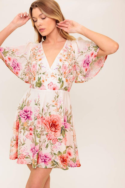 THE WORLD AWAITS LIGHT PINK WOVEN MINI DRESS Flying Tomato