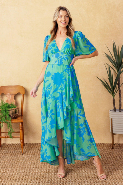 FOREVER DAYDREAMING WOVEN MIDI DRESS Flying Tomato