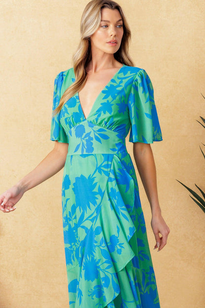 FOREVER DAYDREAMING WOVEN MIDI DRESS Flying Tomato